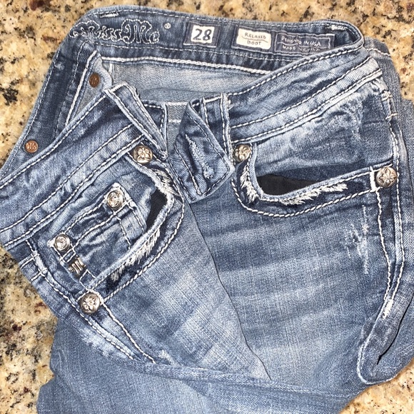 Used, Miss me jeans, size 28 relaxed, boot cut - Picture 2 of 3